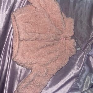 baby pink coat sweater